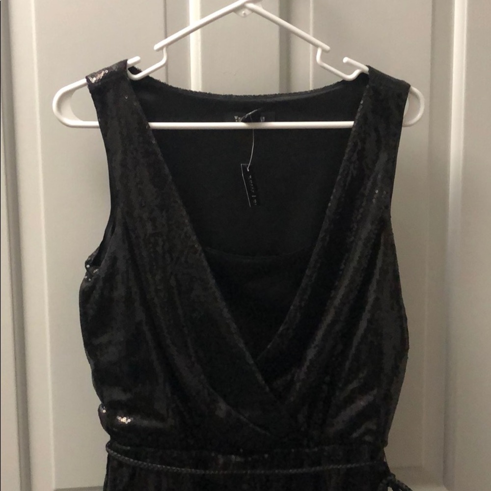 NWT WHBM Black Sequin Dress